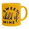 Ceramic coffee mug yellow, 330ml