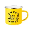 Yellow Enamel Metallic Cup 360ml