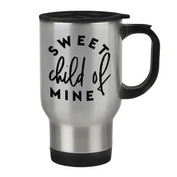 Sweet child of mine!, Κούπα ταξιδιού ανοξείδωτη με καπάκι, διπλού τοιχώματος (θερμό) 450ml