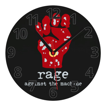 Rage against the machine, Ρολόι τοίχου γυάλινο (20cm)