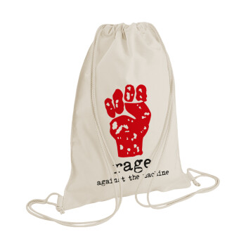 Rage against the machine, Τσάντα πλάτης πουγκί GYMBAG natural (28x40cm)