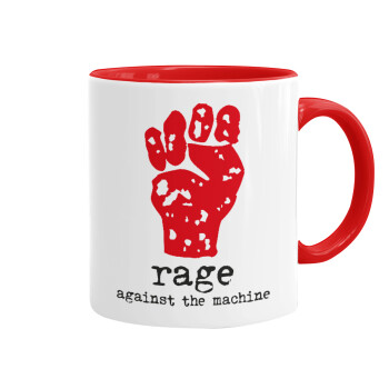 Rage against the machine, Mug colored red, ceramic, 330ml