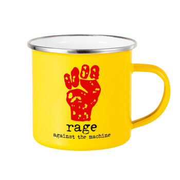 Rage against the machine, Κούπα Μεταλλική εμαγιέ Κίτρινη 360ml