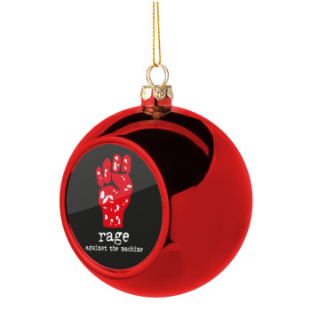 Rage against the machine, Christmas tree ball Red 8cm