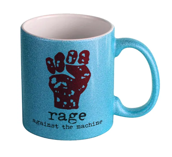 Rage against the machine — Κούπα Σιέλ Glitter που γυαλίζει, κεραμική, 330ml