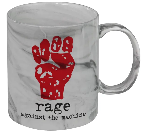 Rage against the machine — Κούπα κεραμική, marble style (μάρμαρο), 330ml