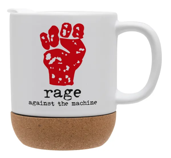 Rage against the machine — Κούπα, κεραμική με βάση φελού και καπάκι (ΜΑΤ), 330ml