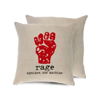 Rage against the machine, Μαξιλάρι καναπέ ΛΙΝΟ 40x40cm περιέχεται το  γέμισμα