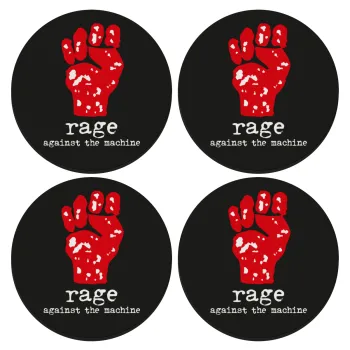 Rage against the machine, ΣΕΤ 4 Σουβέρ ξύλινα στρογγυλά (9cm)