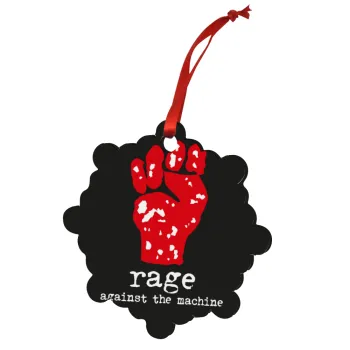 Rage against the machine, Christmas ornament snowflake wooden 7.5cm