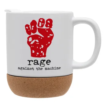 Rage against the machine, Κούπα, κεραμική με βάση φελού και καπάκι (ΜΑΤ), 330ml