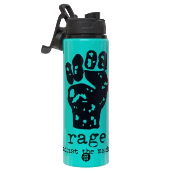 Rage against the machine, Μεταλλικό παγούρι νερού με καπάκι ασφαλείας, αλουμινίου 850ml