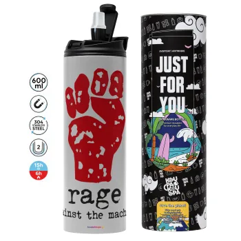 Rage against the machine, Tumbler stainless steel GREY 600ml