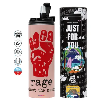Rage against the machine, Tumbler stainless steel PINK 600ml
