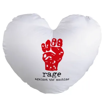 Rage against the machine, Μαξιλάρι καναπέ καρδιά 40x40cm περιέχεται το  γέμισμα