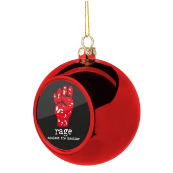 Rage against the machine, Christmas tree ball Red 8cm