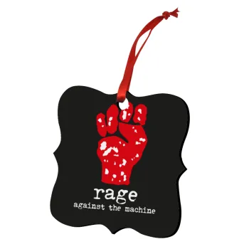 Rage against the machine, Στολίδι Χριστουγεννιάτικο στολίδι polygon ξύλινο 7.5cm
