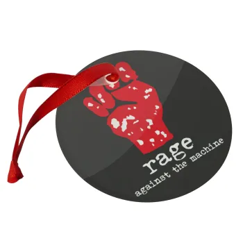 Rage against the machine, Christmas ornament glass 9cm