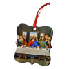 Christmas ornament polygon wooden 7.5cm