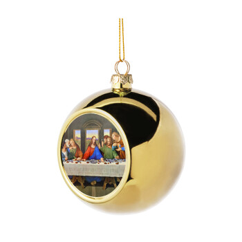 The Last Supper, Golden Christmas tree ball ornament 8cm