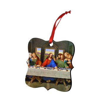 Μυστικός δείπνος, Στολίδι Χριστουγεννιάτικο στολίδι polygon ξύλινο 7.5cm