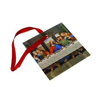 The Last Supper, Christmas ornament, glass square ornament 9x9cm