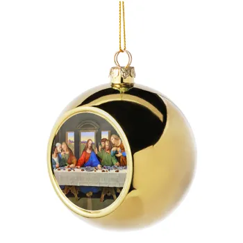 The Last Supper, Golden Christmas tree ball ornament 8cm