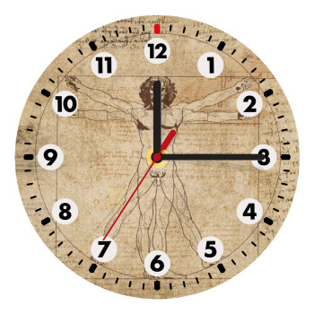 Leonardo da vinci Vitruvian Man, Wooden wall clock (20cm)