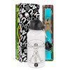 Easter Set, metallic aluminum water bottle (500ml) & scented flat candle (30cm) (TURQUOISE)