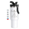 Mega Stainless steel Tumbler with lid, double wall 1,2L
