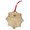 Christmas ornament snowflake wooden 7.5cm