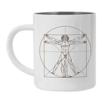 Leonardo da vinci Vitruvian Man, Mug Stainless steel double wall 300ml
