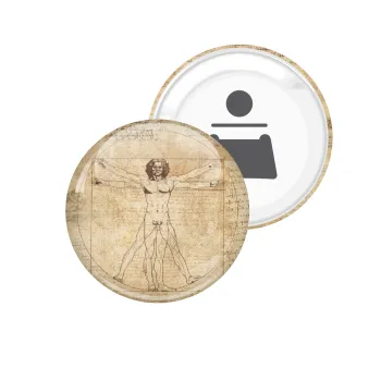 Leonardo da vinci Vitruvian Man, Μαγνητάκι και ανοιχτήρι μπύρας στρογγυλό διάστασης 5,9cm