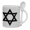 Ceramic coffee mug with Spoon
