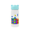Tetris blocks, Γαλάζιο ανοξείδωτο παγούρι θερμό (Stainless steel), 320ml
