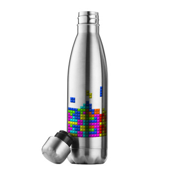 Tetris blocks, Inox (Stainless steel) double-walled metal mug, 500ml