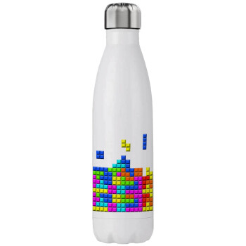Tetris blocks, Μεταλλικό παγούρι θερμός (Stainless steel), διπλού τοιχώματος, 750ml