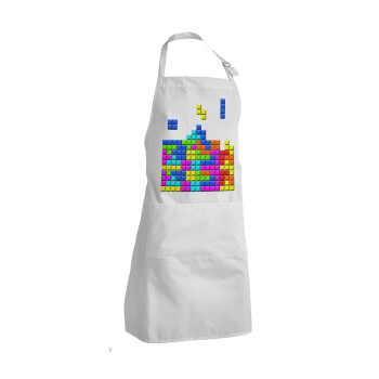 Tetris blocks, Adult Chef Apron (with sliders and 2 pockets)