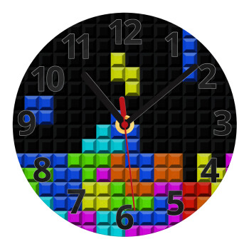 Tetris blocks, Ρολόι τοίχου γυάλινο (20cm)