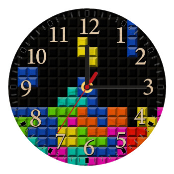 Tetris blocks, Ρολόι τοίχου ξύλινο plywood (20cm)
