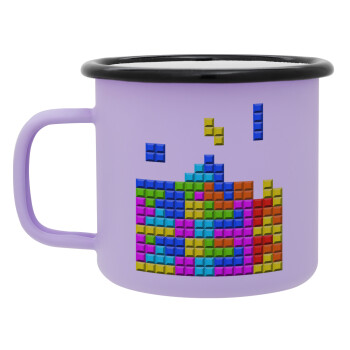 Tetris blocks, Κούπα Μεταλλική εμαγιέ ΜΑΤ Light Pastel Purple 360ml