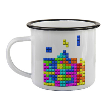 Tetris blocks, Κούπα εμαγιέ με μαύρο χείλος 360ml