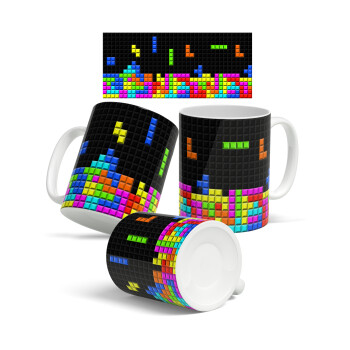 Tetris blocks, Ceramic coffee mug, 330ml