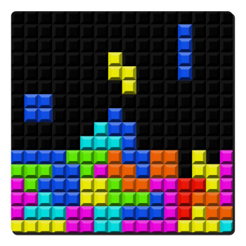 Tetris blocks, Τετράγωνο μαγνητάκι ξύλινο 6x6cm