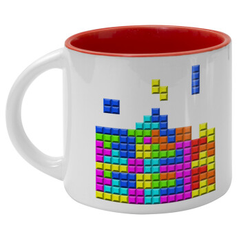Tetris blocks, Κούπα κεραμική 400ml Λευκή/Κόκκινη