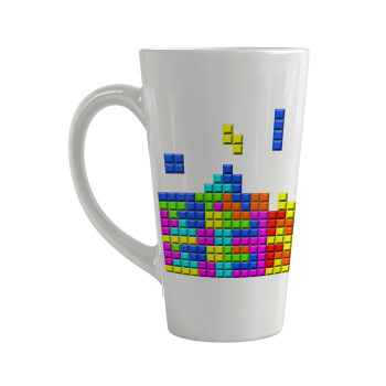 Tetris blocks, Κούπα κωνική Latte Μεγάλη, κεραμική, 450ml