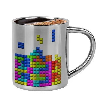 Tetris blocks, Double-wall metal cup for espresso (220ml)