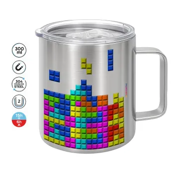 Tetris blocks, Mug Stainless steel double wall 300ml