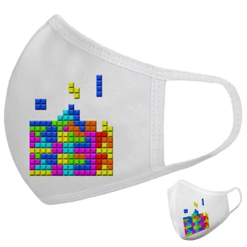 Tetris blocks, Μάσκα υφασμάτινη υψηλής άνεσης παιδική (Δώρο πλαστική θήκη)