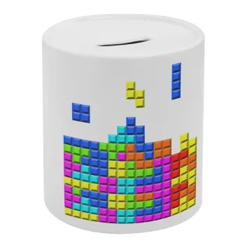 Tetris blocks, Κουμπαράς πορσελάνης με τάπα
